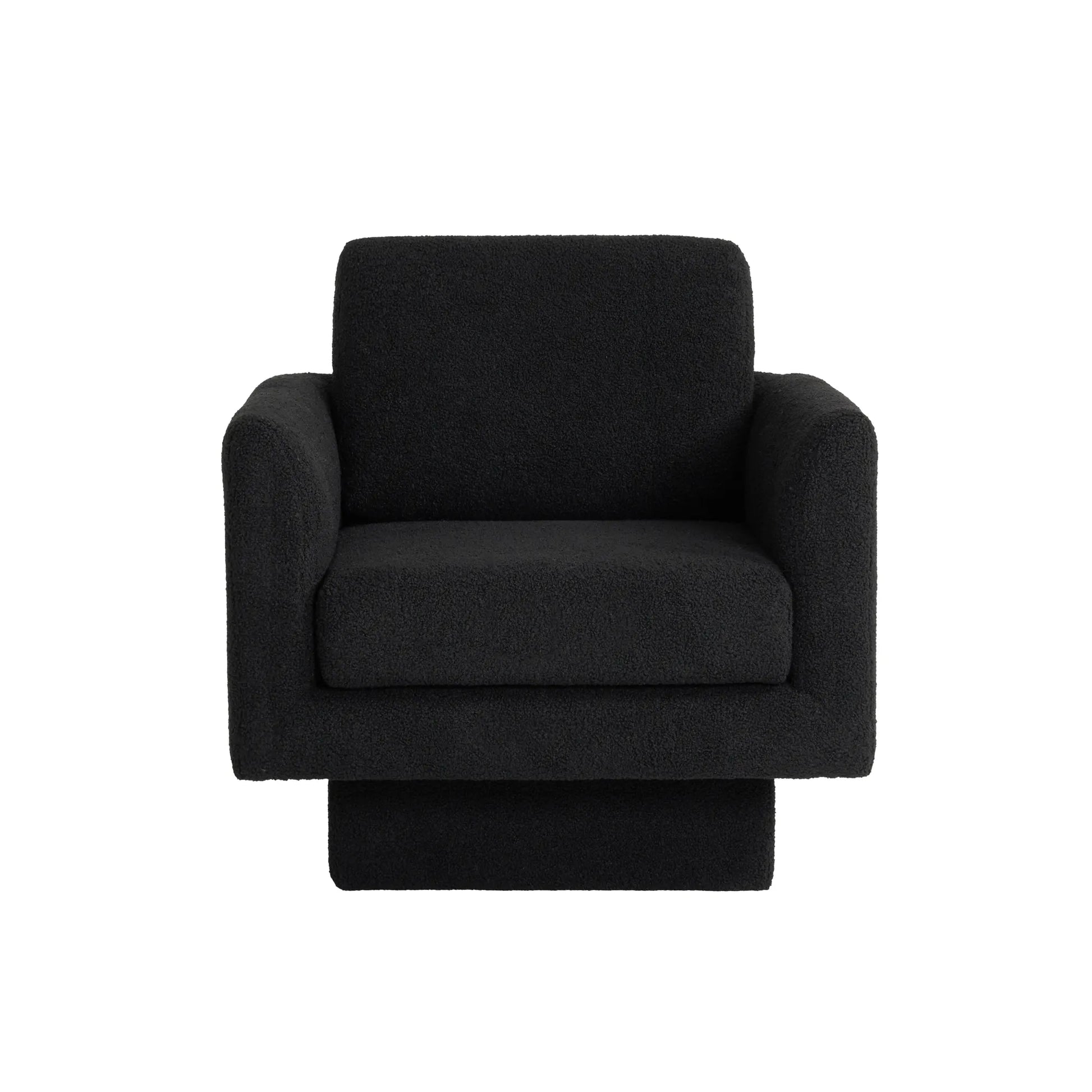 360° Modern Comfy Swivel Accent Chair Armchair with Teddy Sherpa Boucle Fabric