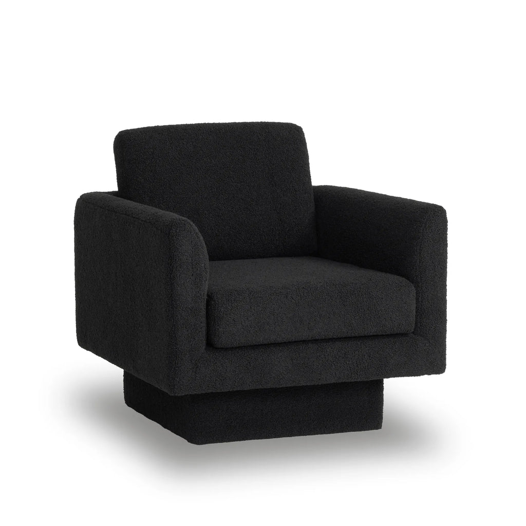 360° Modern Comfy Swivel Accent Chair Armchair with Teddy Sherpa Boucle Fabric