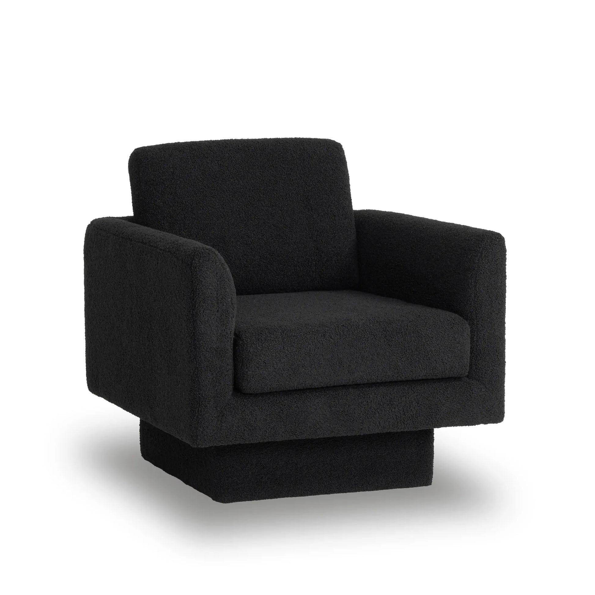 360° Modern Comfy Swivel Accent Chair Armchair with Teddy Sherpa Boucle Fabric