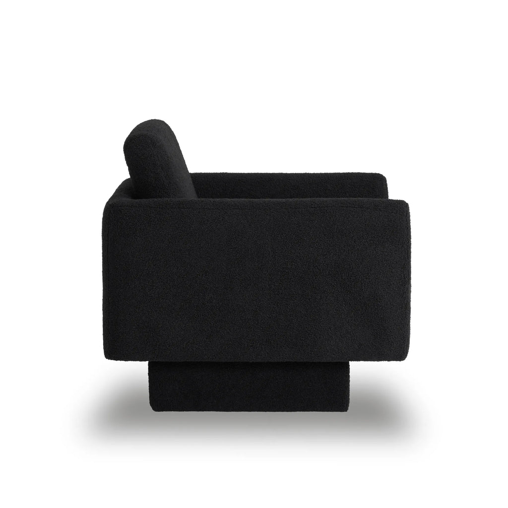 360° Modern Comfy Swivel Accent Chair Armchair with Teddy Sherpa Boucle Fabric
