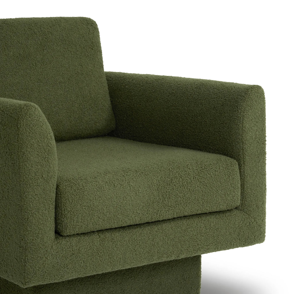 360° Modern Comfy Swivel Accent Chair Armchair with Teddy Sherpa Boucle Fabric