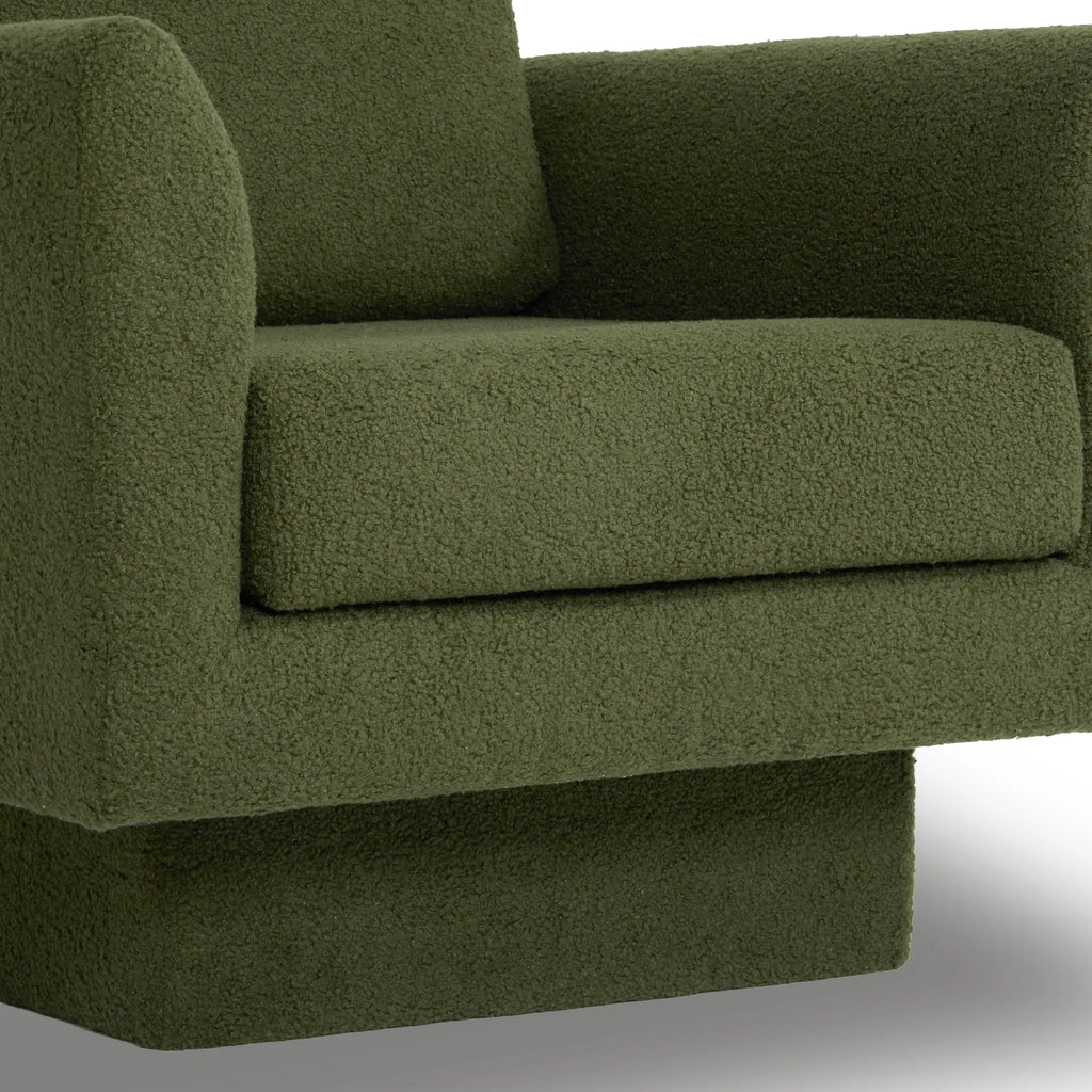 360° Modern Comfy Swivel Accent Chair Armchair with Teddy Sherpa Boucle Fabric