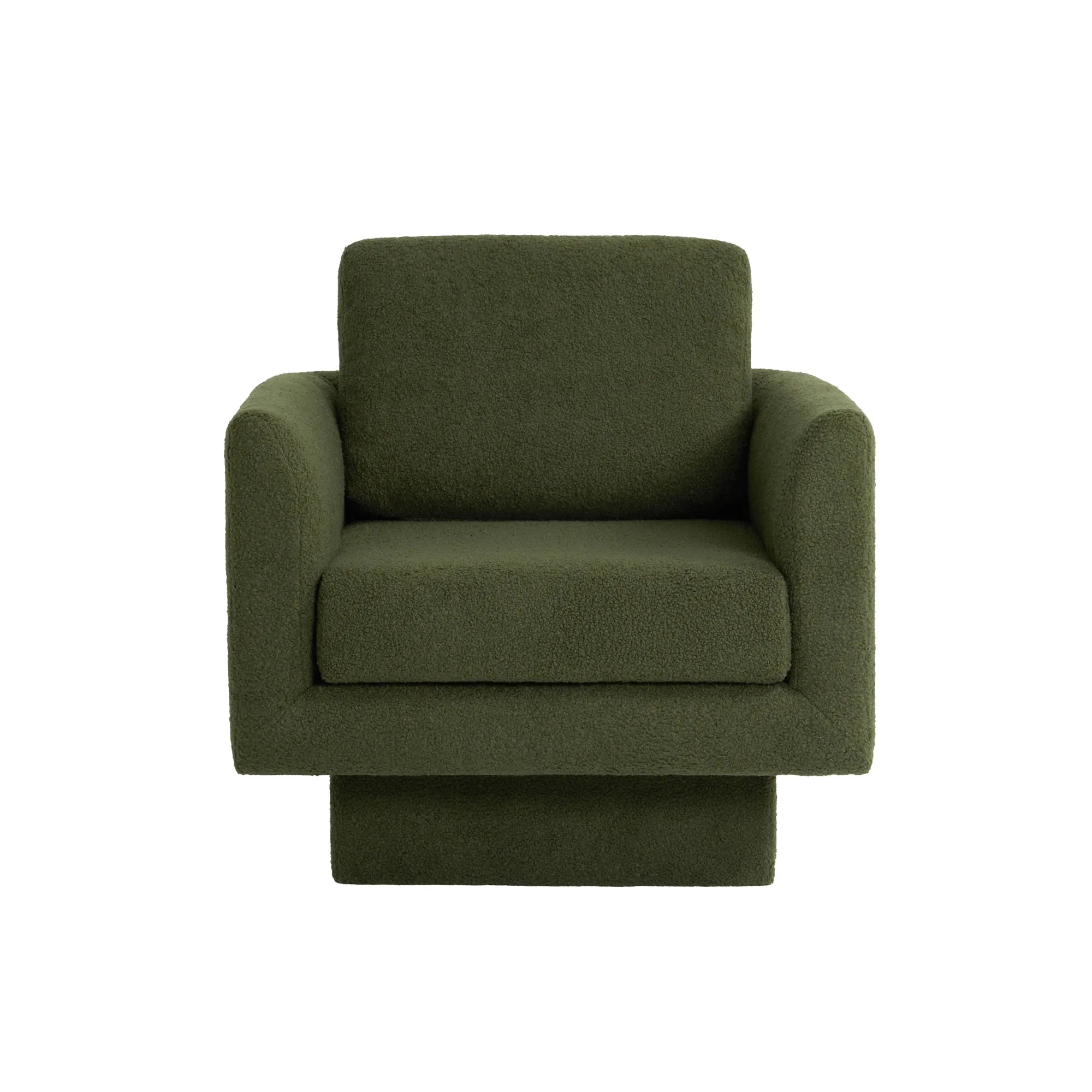 360° Swivel Modern Accent Chair with Teddy Sherpa Fabric