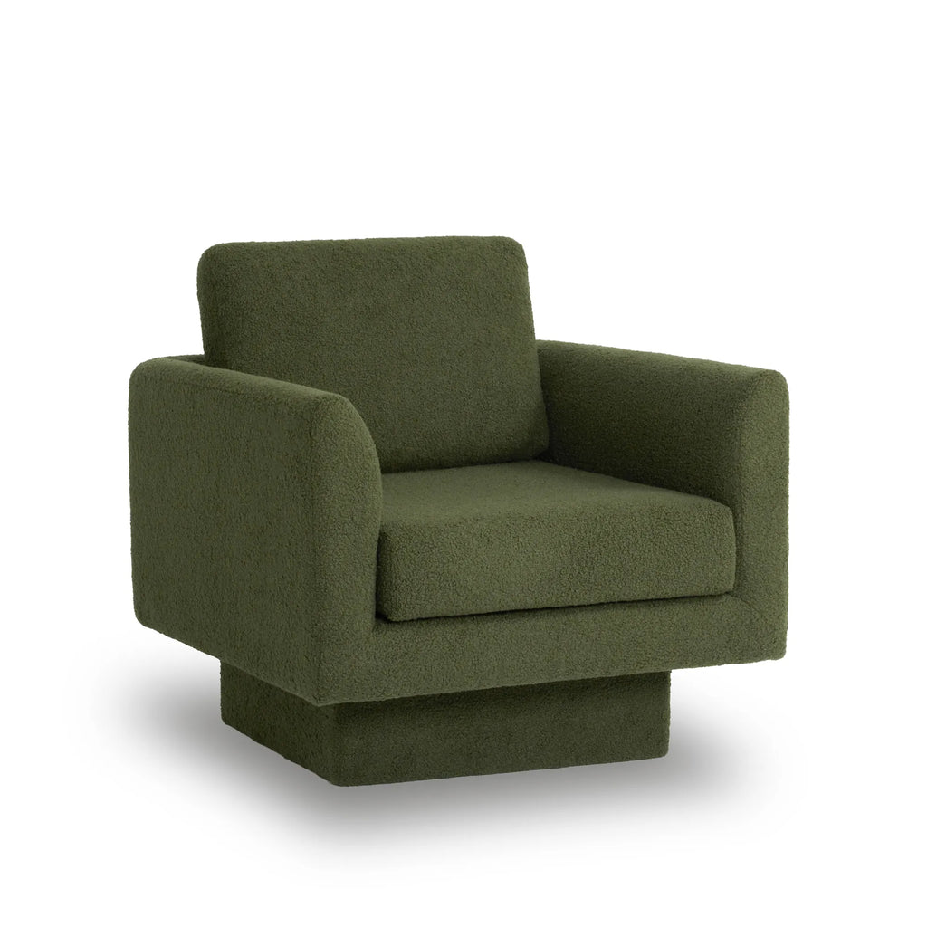 360° Modern Comfy Swivel Accent Chair Armchair with Teddy Sherpa Boucle Fabric