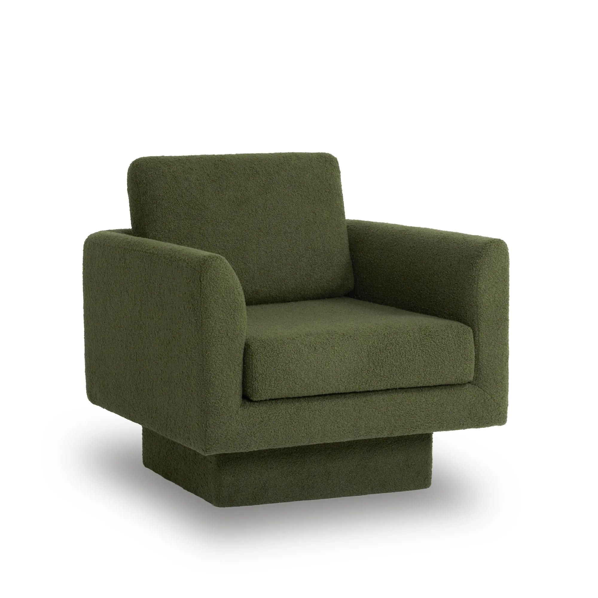 360° Swivel Modern Accent Chair with Teddy Sherpa Fabric