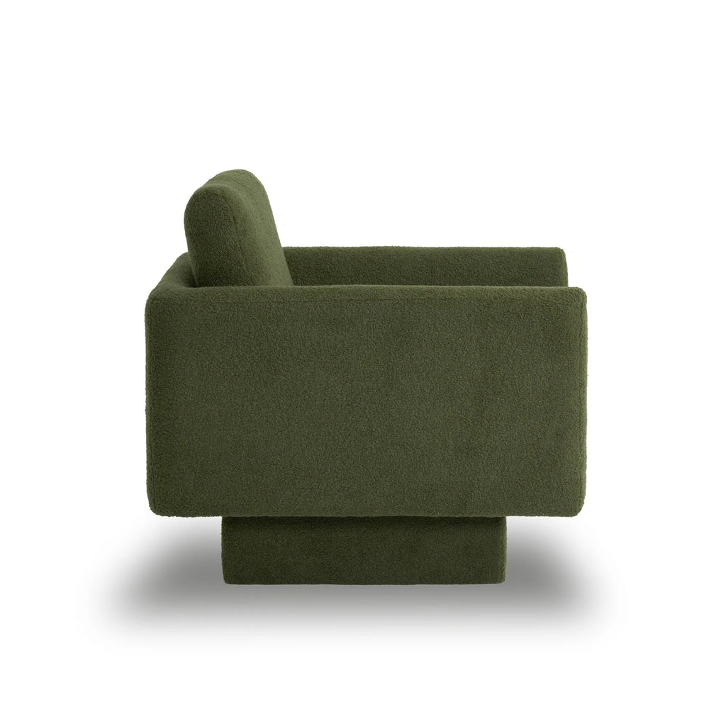 360° Modern Comfy Swivel Accent Chair Armchair with Teddy Sherpa Boucle Fabric