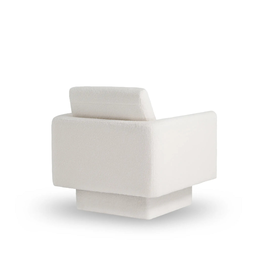 360° Modern Comfy Swivel Accent Chair Armchair with Teddy Sherpa Boucle Fabric