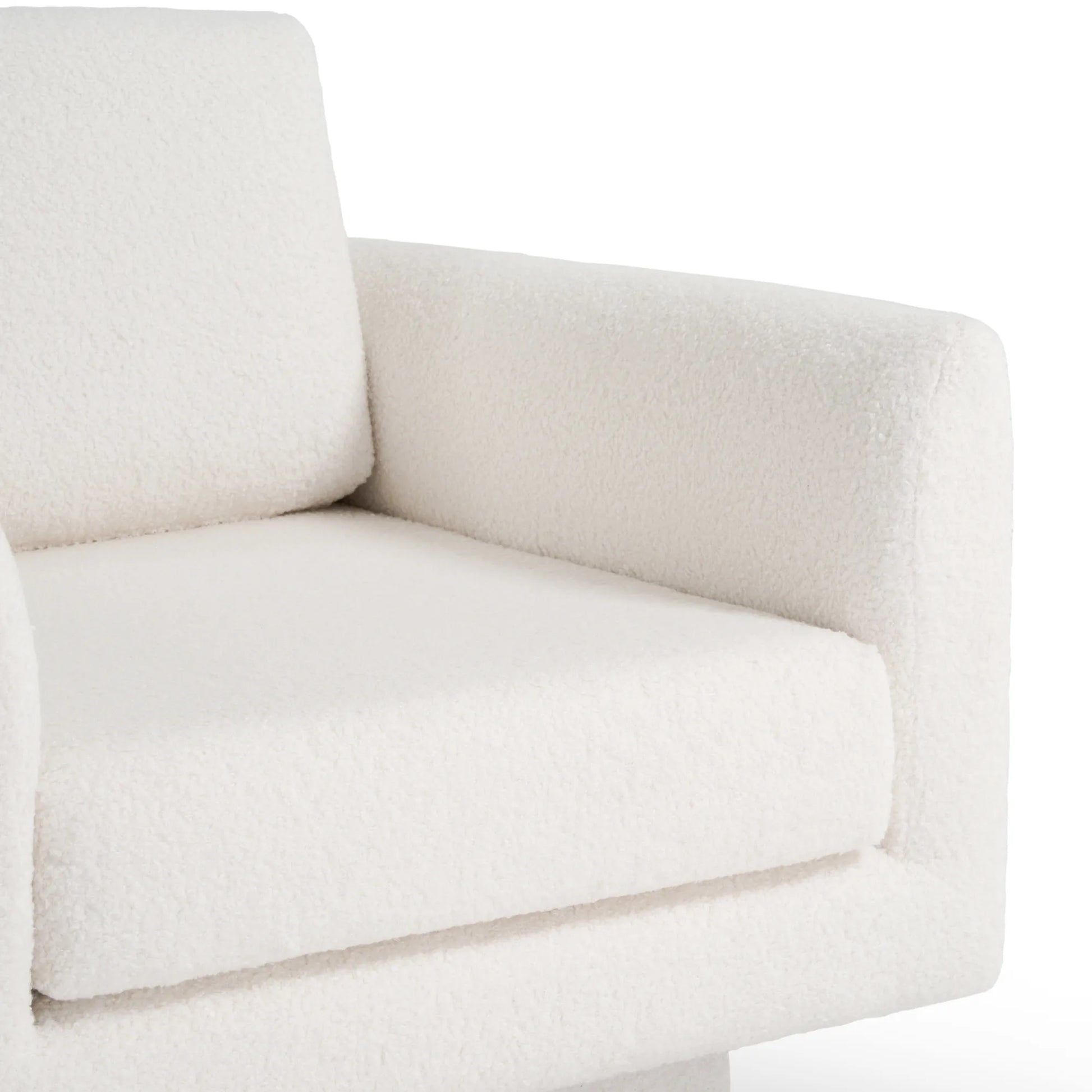 360° Modern Comfy Swivel Accent Chair Armchair with Teddy Sherpa Boucle Fabric