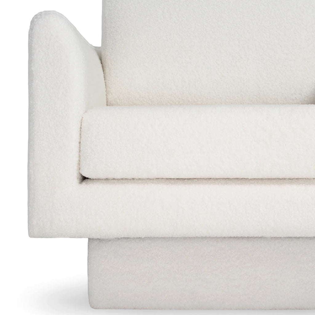360° Modern Comfy Swivel Accent Chair Armchair with Teddy Sherpa Boucle Fabric