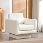 360° Swivel Modern Accent Chair with Teddy Sherpa Fabric