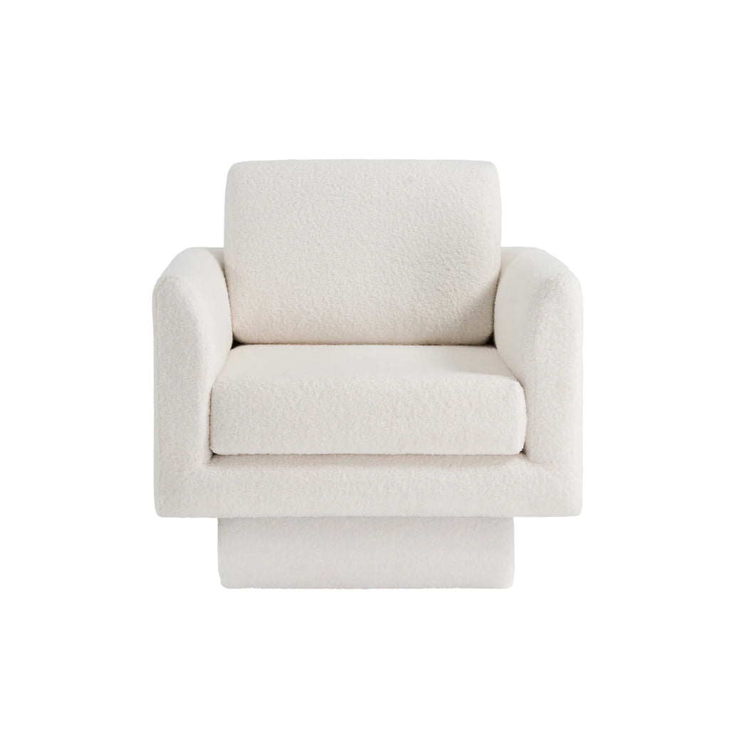 360° Modern Comfy Swivel Accent Chair Armchair with Teddy Sherpa Boucle Fabric