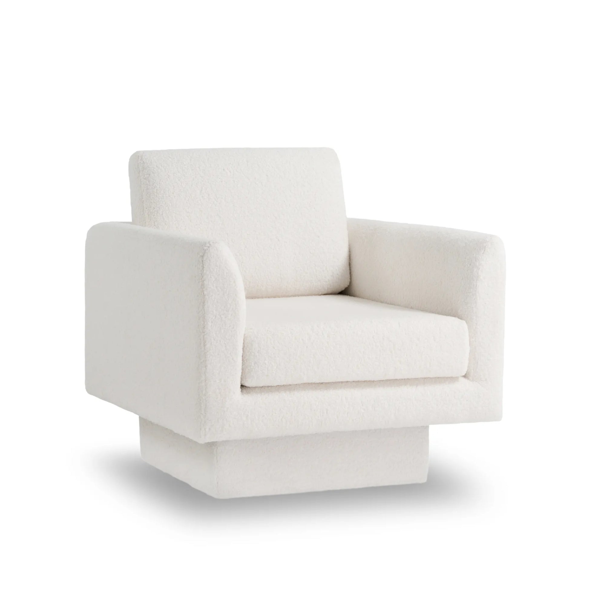 360° Modern Comfy Swivel Accent Chair Armchair with Teddy Sherpa Boucle Fabric