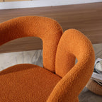 360° Swivel Cuddle Barrel Accent Chair With Fluffy Fabric