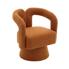 360° Swivel Cuddle Barrel Accent Chair With Fluffy Fabric
