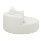 360° Swivel Barrel Accent Chair With Throw Pillows