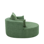360° Swivel Barrel Accent Chair With Throw Pillows