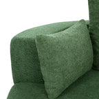 360° Swivel Barrel Accent Chair With Throw Pillows