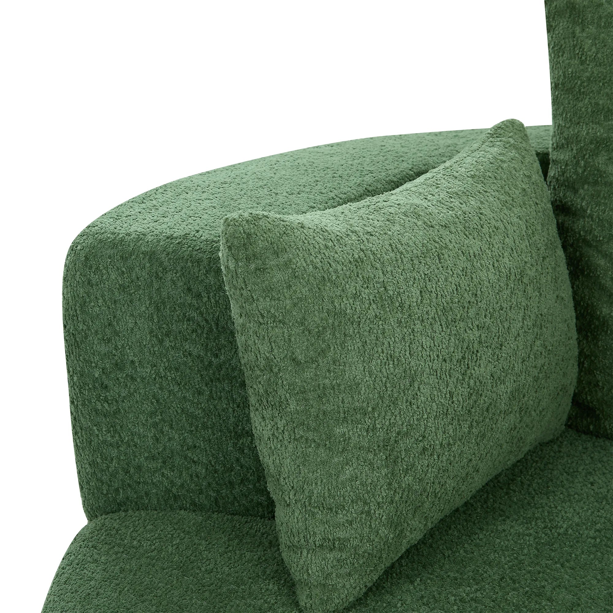 360° Swivel Barrel Accent Chair With Throw Pillows