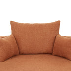 360° Swivel Barrel Accent Chair With Throw Pillows