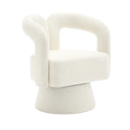 360° Swivel Cuddle Barrel Accent Chair With Fluffy Fabric