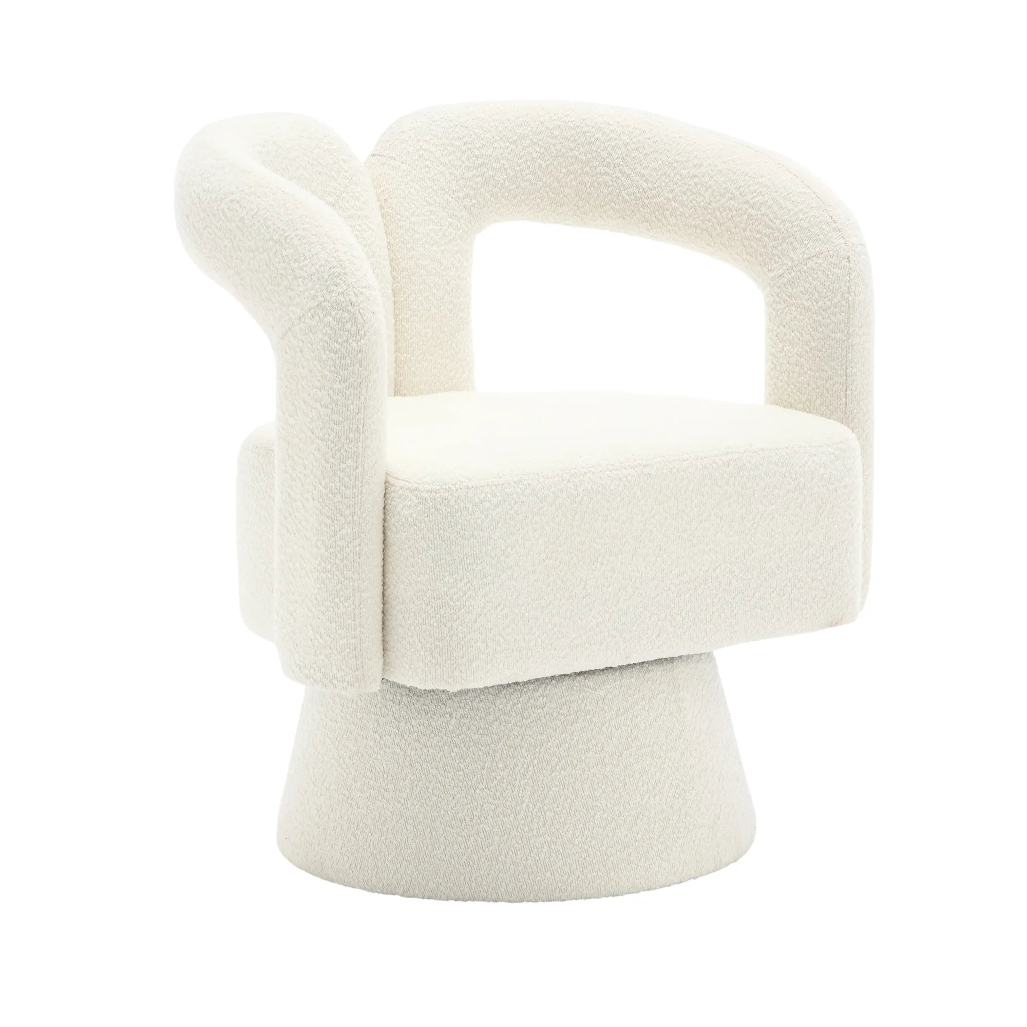 360° Swivel Cuddle Barrel Accent Chair With Fluffy Fabric