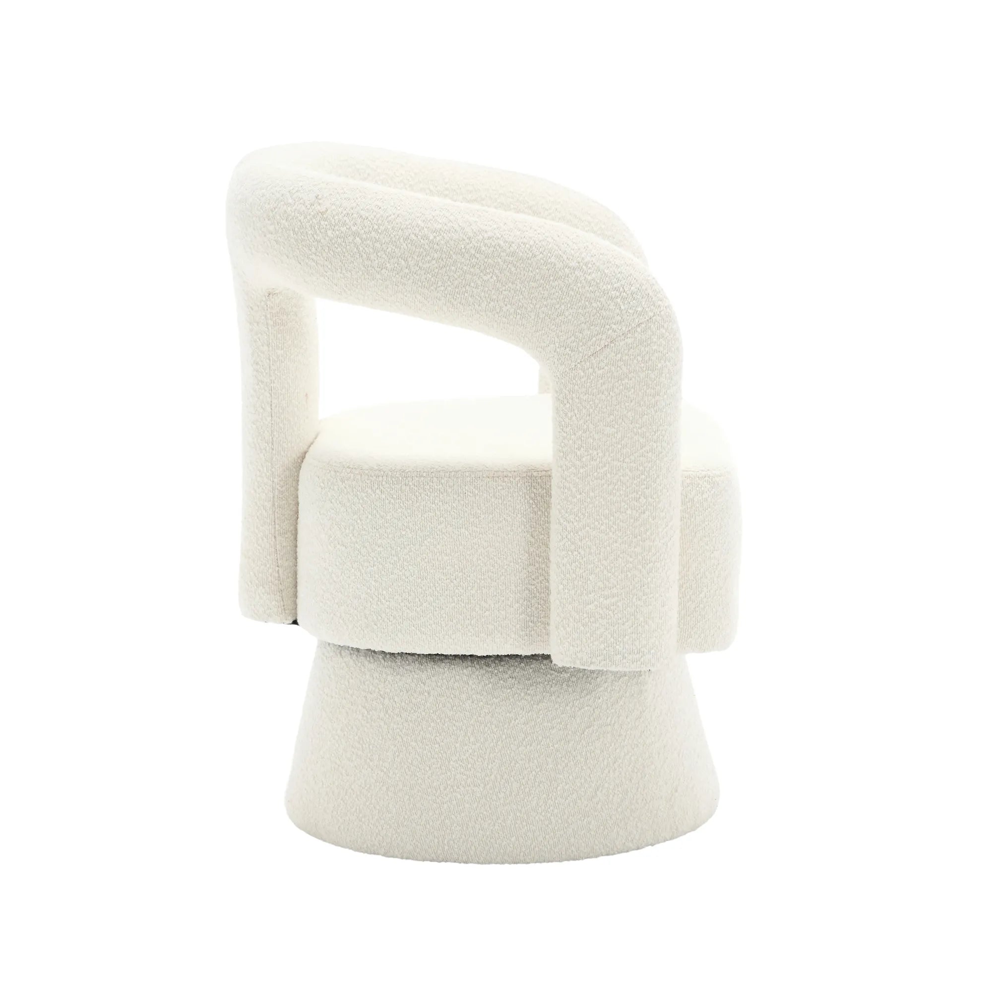 360° Swivel Cuddle Barrel Accent Chair With Fluffy Fabric