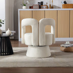 360° Swivel Cuddle Barrel Accent Chair With Fluffy Fabric