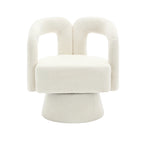 360° Swivel Cuddle Barrel Accent Chair With Fluffy Fabric