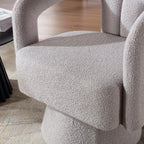 360° Swivel Cuddle Barrel Accent Chair With Fluffy Fabric