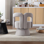 360° Swivel Cuddle Barrel Accent Chair With Fluffy Fabric