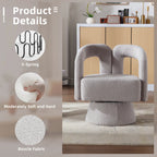 360° Swivel Cuddle Barrel Accent Chair With Fluffy Fabric