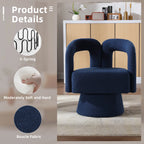 360° Swivel Cuddle Barrel Accent Chair With Fluffy Fabric
