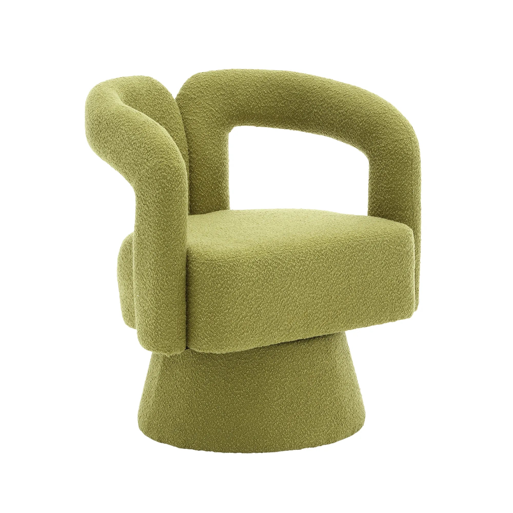 360° Swivel Cuddle Barrel Accent Chair With Fluffy Fabric