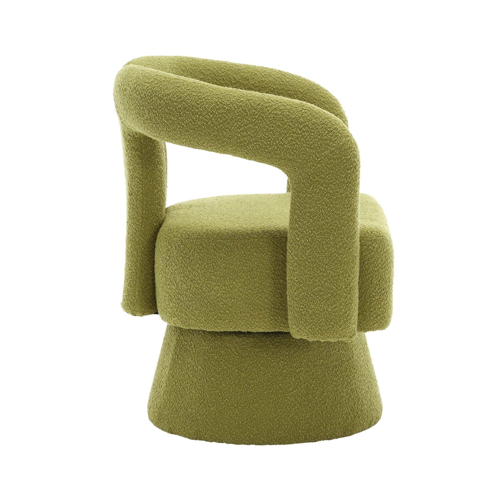 360° Swivel Cuddle Barrel Accent Chair With Fluffy Fabric