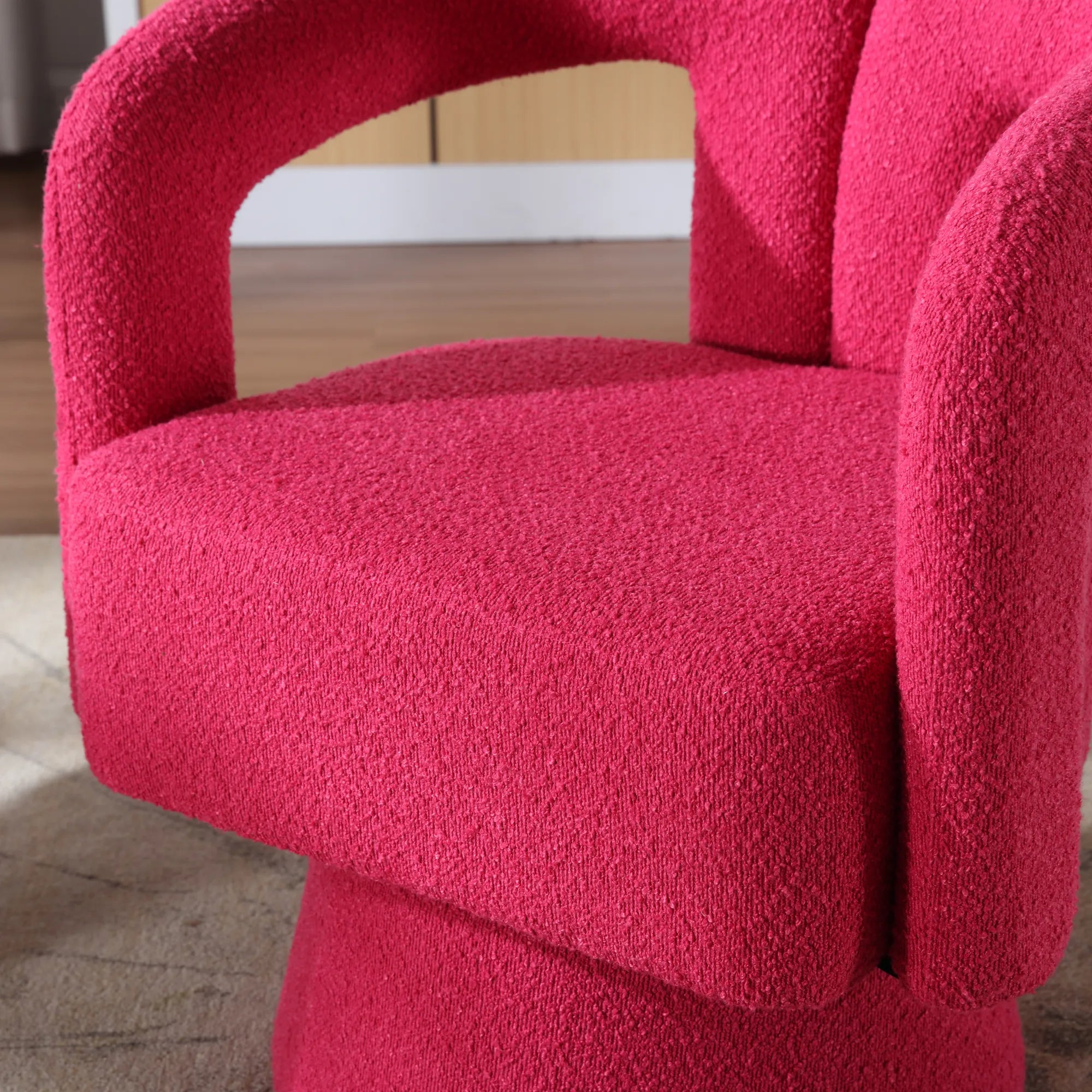 360° Swivel Cuddle Barrel Accent Chair With Fluffy Fabric