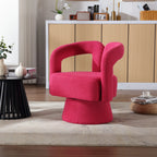 360° Swivel Cuddle Barrel Accent Chair With Fluffy Fabric