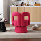 360° Swivel Cuddle Barrel Accent Chair With Fluffy Fabric
