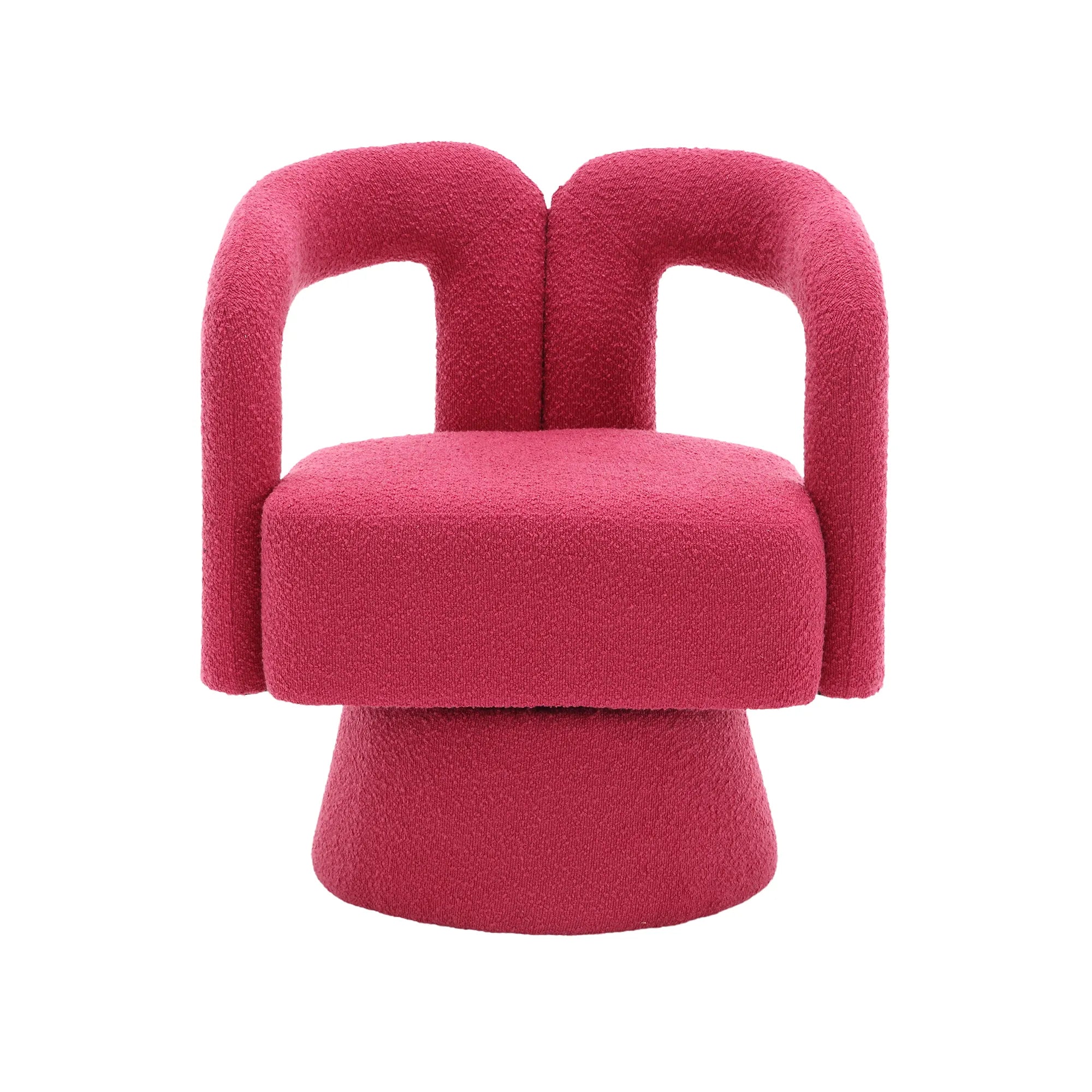 360° Swivel Cuddle Barrel Accent Chair With Fluffy Fabric