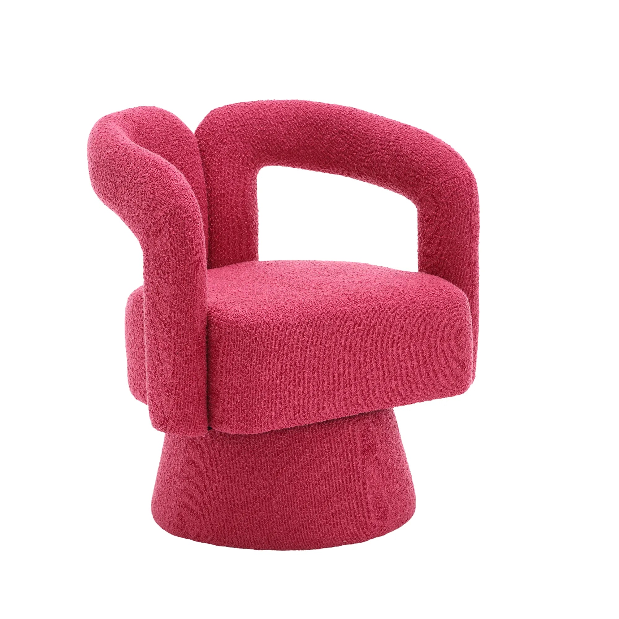 360° Swivel Cuddle Barrel Accent Chair With Fluffy Fabric