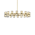 36” Modern Round Crystal Chandelier
