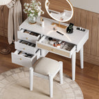39” Boho Makeup Vanity Set with Stool