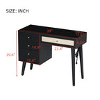 39” Boho Makeup Vanity Set with Stool