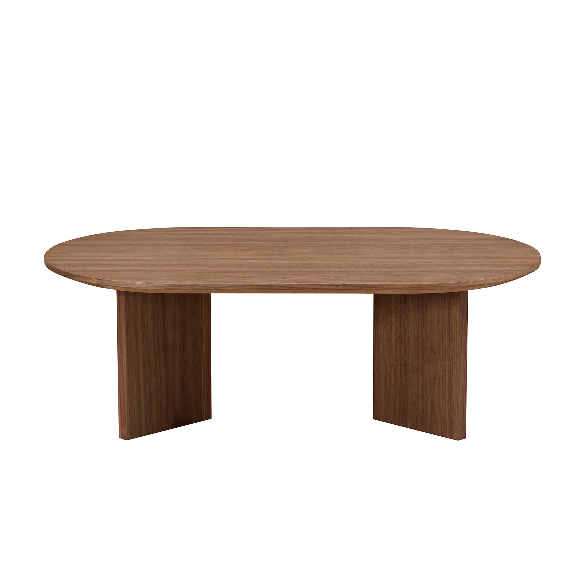 39" Modern MDF Oval Coffee Table With Sturdy Pedestal