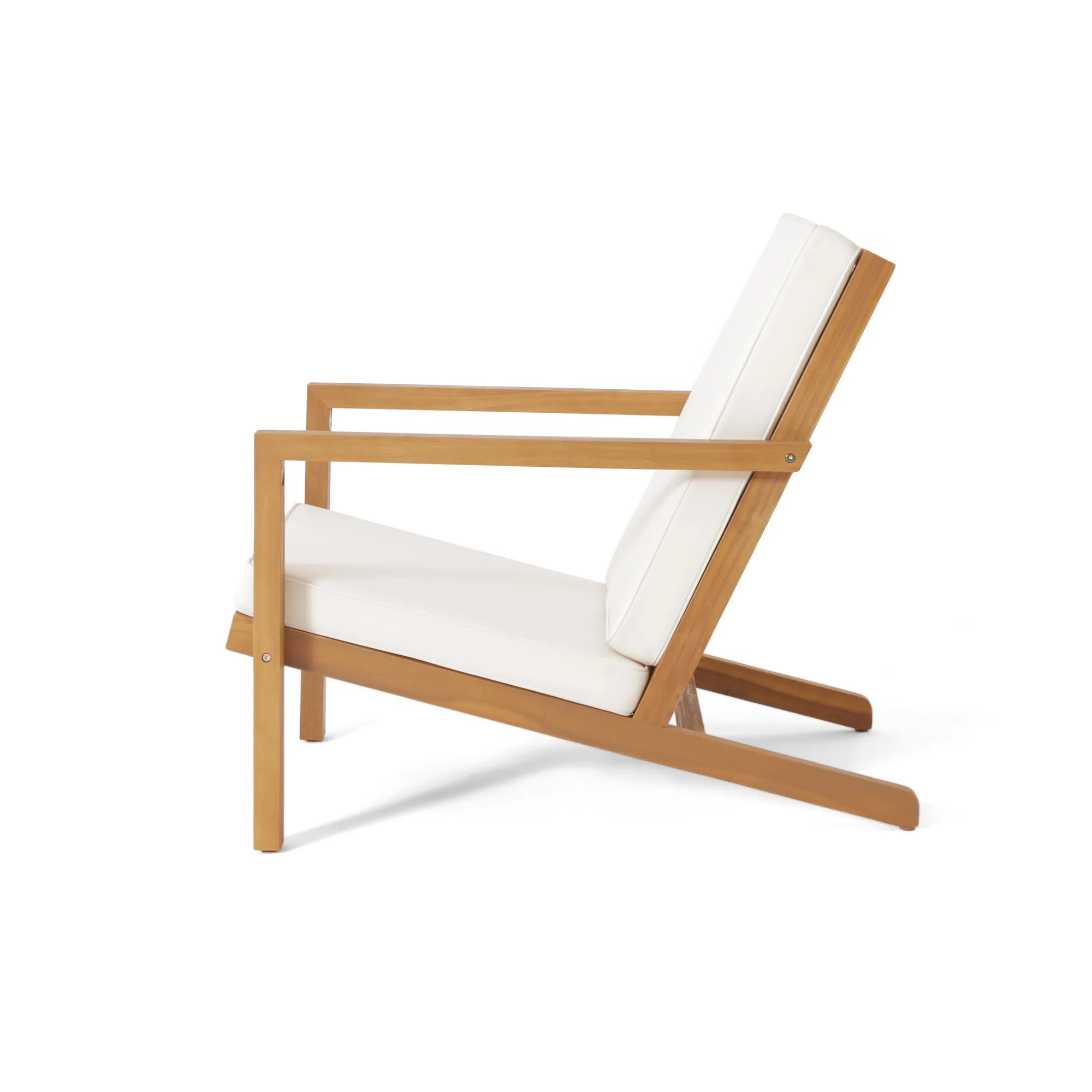3 Pieces Wood Outdoor Patio Seat Set