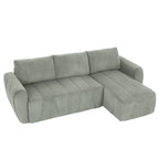 3 Seater Fabric Convertible Modern Sectional Sleeper Sofa Bed
