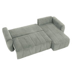 3 Seater Fabric Convertible Modern Sectional Sleeper Sofa Bed
