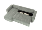 3 Seater Fabric Convertible Modern Sectional Sleeper Sofa Bed