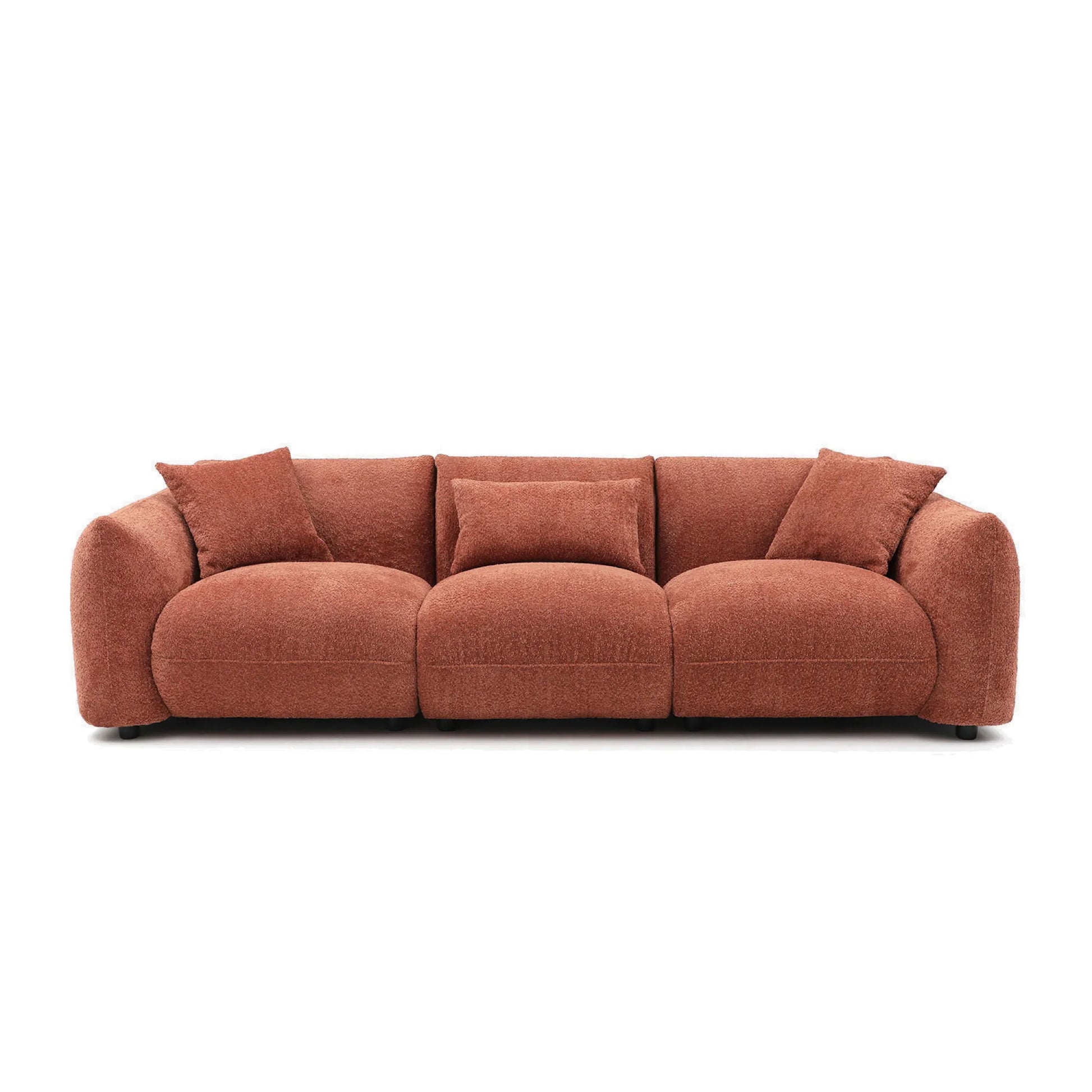 3 Seater Boucle Mid Century Modern Sofa