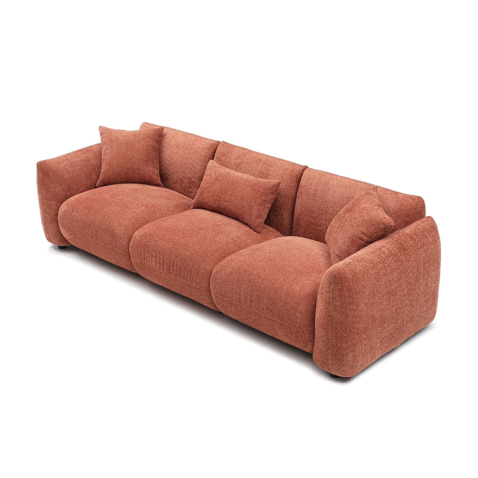 3 Seater Boucle Mid Century Modern Sofa