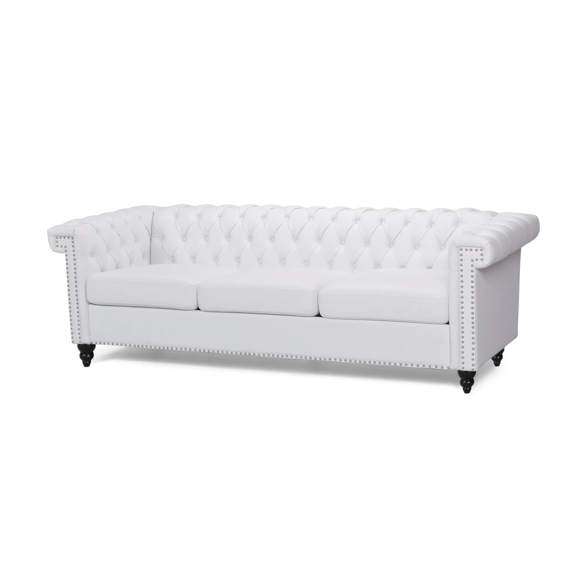 3 Seater Mid Century Modern Chesterfield Sofa Couch